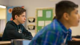 Students paying attention