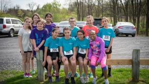 Girls on the run at the 5K race